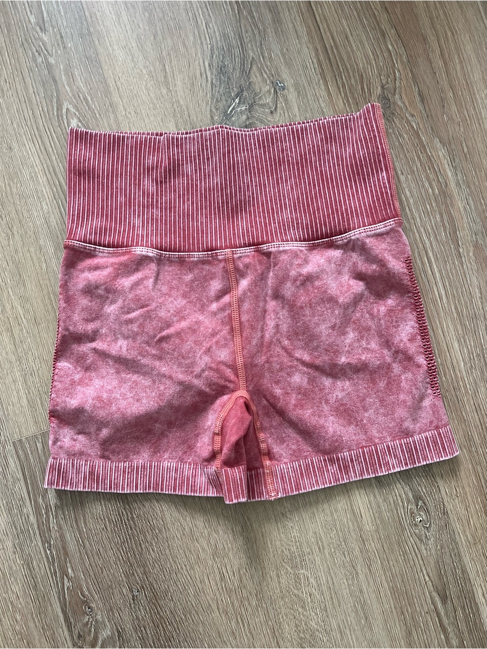 High-Waist brick red Seamless Bike Shorts
